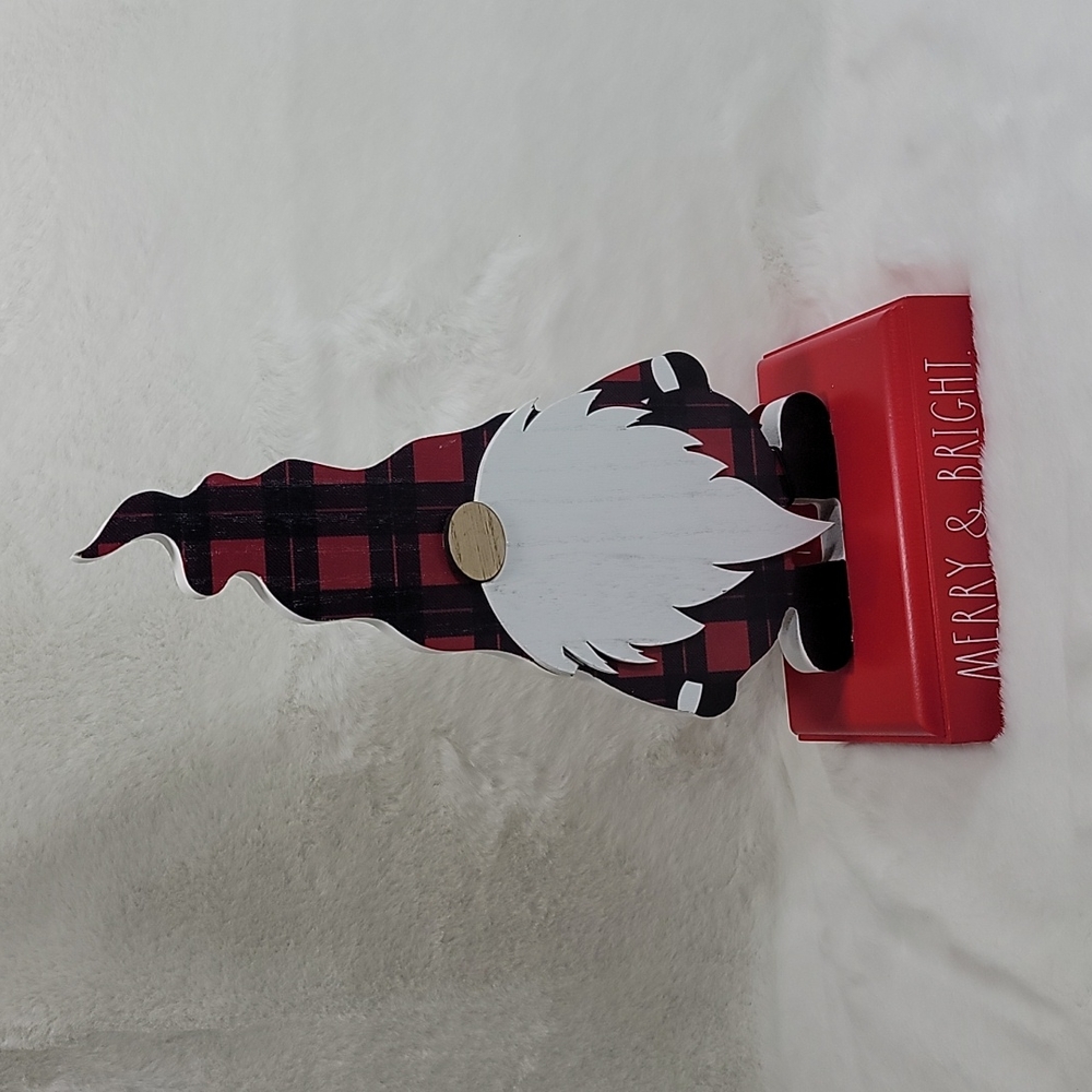 Rae Dunn Gnome w/ Buffalo Checker Christmas Decor